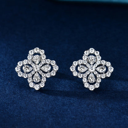 [Regal Jewels]LOOP EARRINGS FULL MOTIF DIAMOND 16MM
