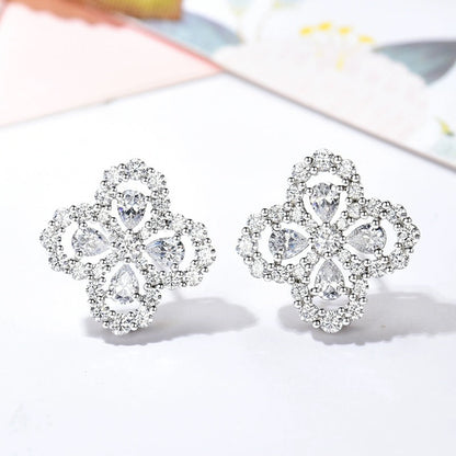 [Regal Jewels]LOOP EARRINGS FULL MOTIF DIAMOND 16MM