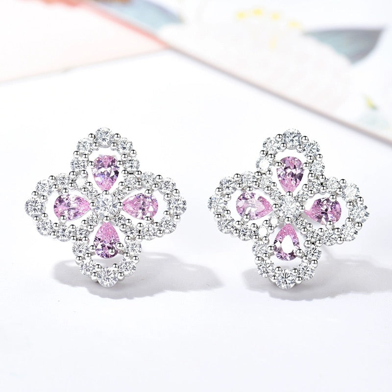 [Regal Jewels]LOOP EARRINGS FULL MOTIF DIAMOND 16MM