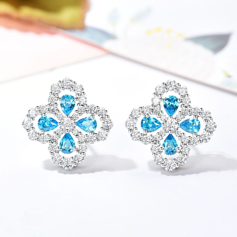[Regal Jewels]LOOP EARRINGS FULL MOTIF DIAMOND 16MM