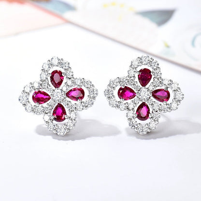 [Regal Jewels]LOOP EARRINGS FULL MOTIF DIAMOND 16MM