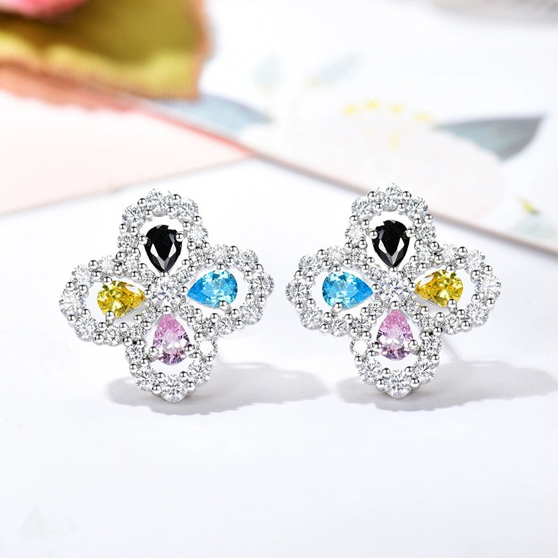 [Regal Jewels]LOOP EARRINGS FULL MOTIF DIAMOND 16MM