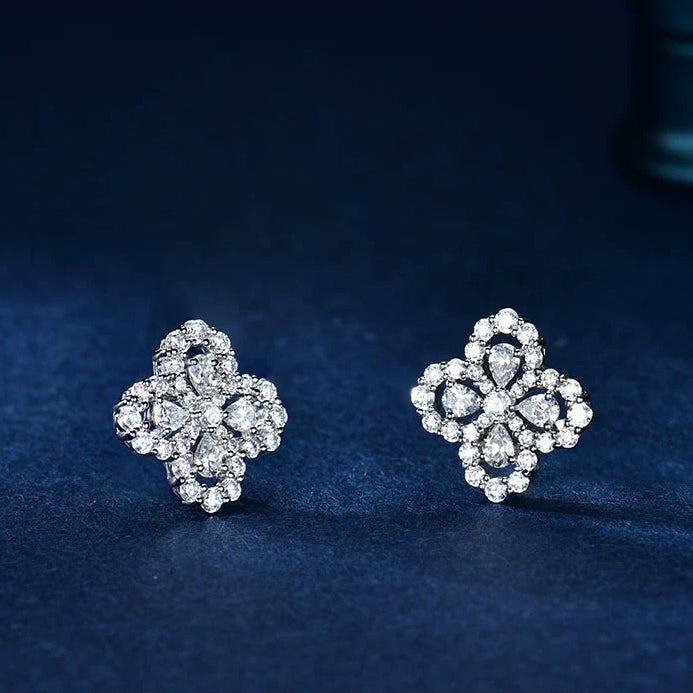 [Regal Jewels]LOOP EARRINGS FULL MOTIF DIAMOND 16MM