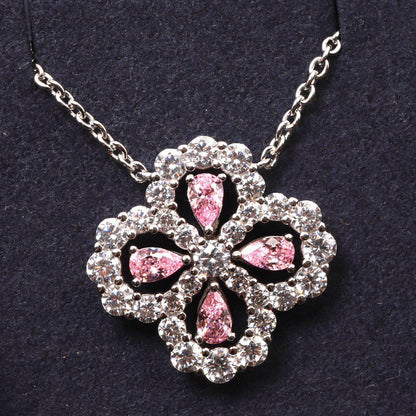 [Regal Jewels]LOOP NECKLACE FULL MOTIF DIAMOND 16MM MULTIPLE COLORS