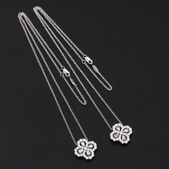 [Regal Jewels]LOOP NECKLACE FULL MOTIF DIAMOND 16MM MULTIPLE COLORS
