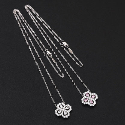 [Regal Jewels]LOOP NECKLACE FULL MOTIF DIAMOND 16MM MULTIPLE COLORS