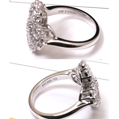 [Regal Jewels]LOOP RING FULL MOTIF DIAMOND 16MM SILVE