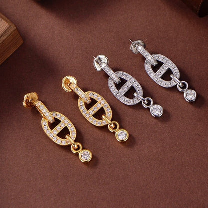 [Regal Jewels]HM CHAINE DIAMOND EARRINGS