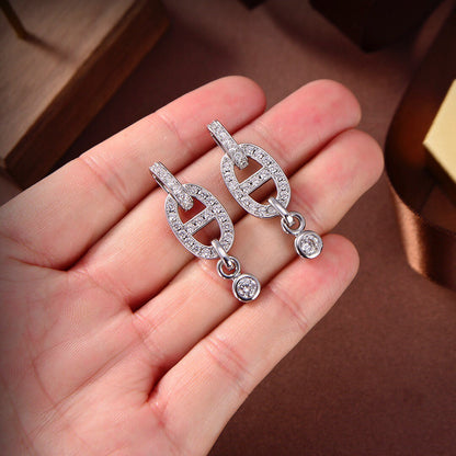 [Regal Jewels]HM CHAINE DIAMOND EARRINGS