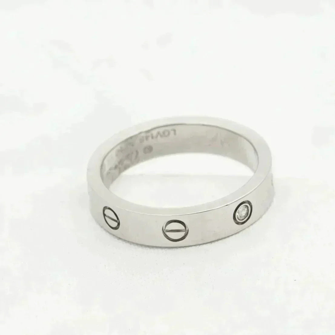 [Regal Jewels]LOVE RING 4MM 1 DIAMOND SILVER