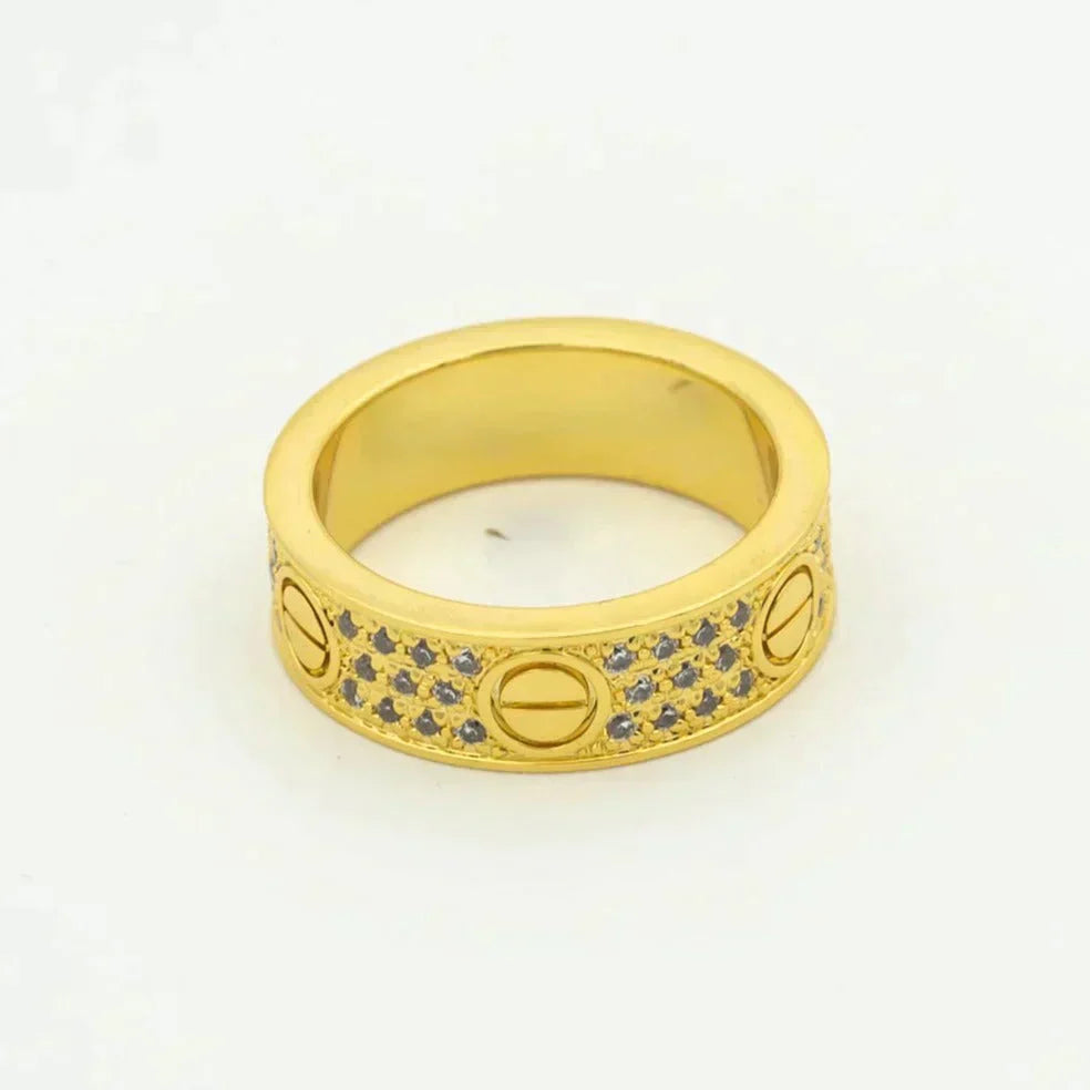[Regal Jewels]LOVE RING 5.5MM DIAMONDS PAVED
