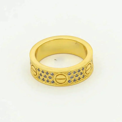 [Regal Jewels]LOVE RING 5.5MM DIAMONDS PAVED