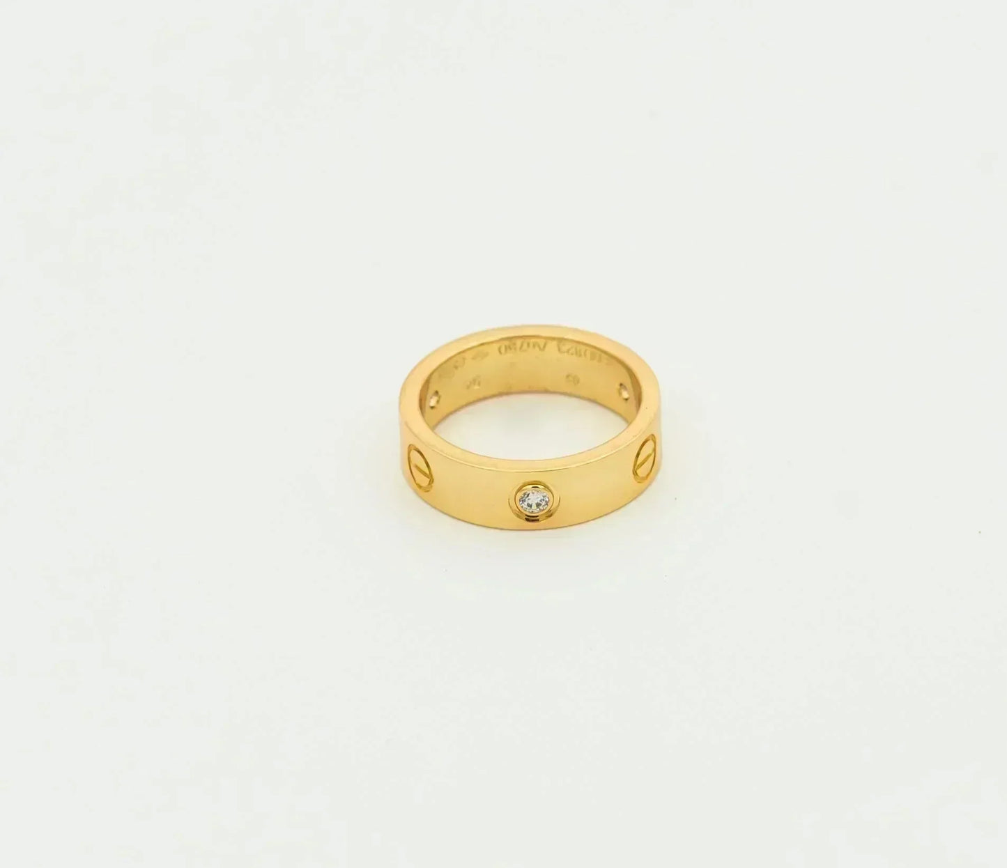 [Regal Jewels]LOVE RING 5.5MM 3 DIAMONDS GOLD