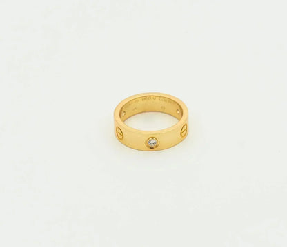 [Regal Jewels]LOVE RING 5.5MM 3 DIAMONDS GOLD