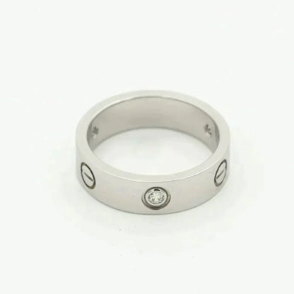 [Regal Jewels]LOVE RING 5.5MM 3 DIAMONDS SILVER