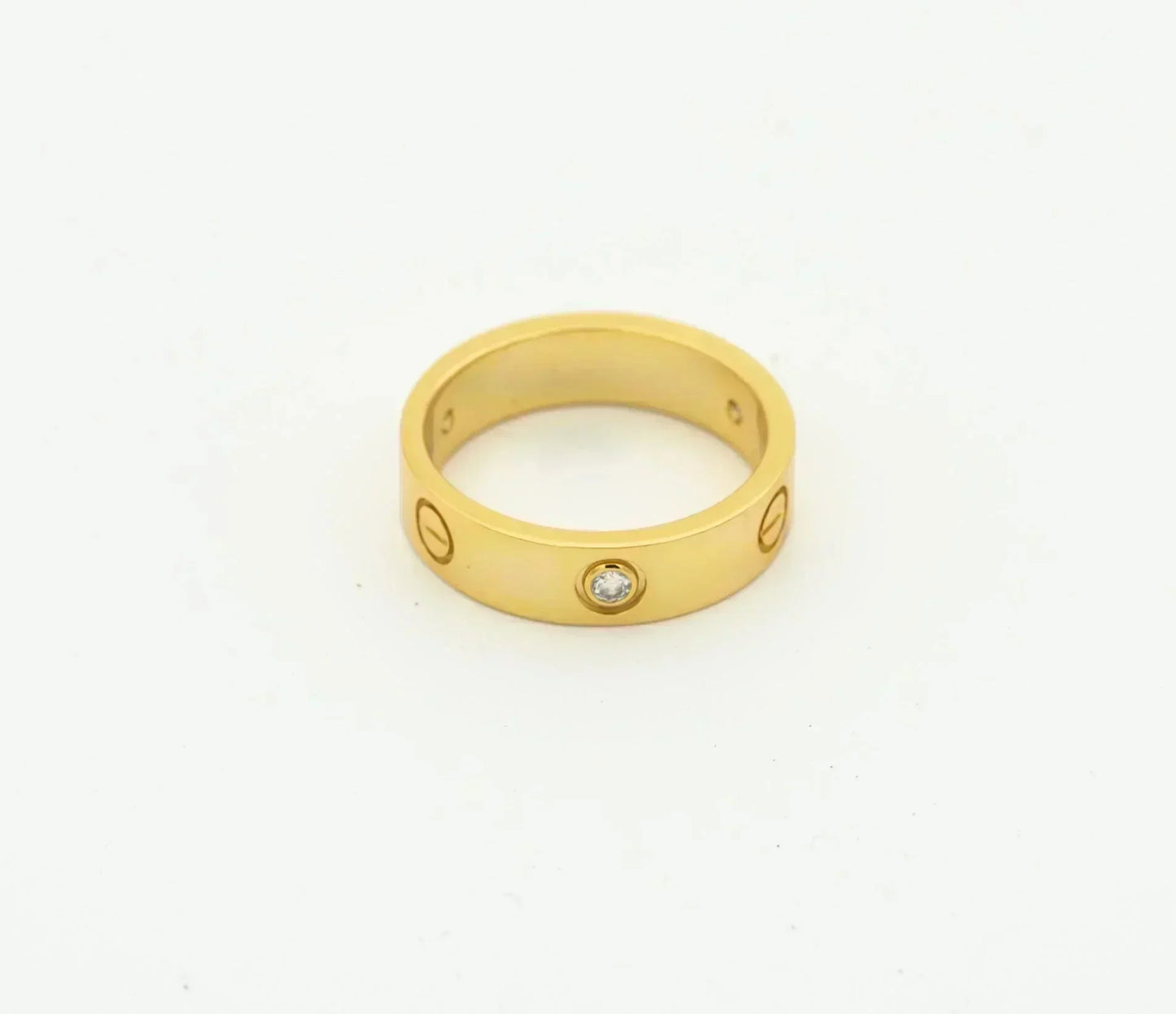 [Regal Jewels]LOVE RING 4MM 1 DIAMOND GOLD