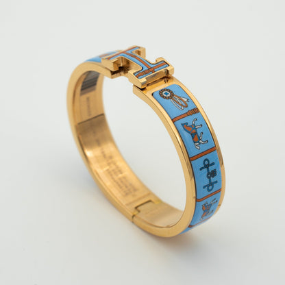 [Regal Jewels]H PINK GOLD BRACELET BLUE CERAMIC