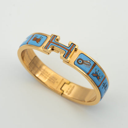 [Regal Jewels]H PINK GOLD BRACELET BLUE CERAMIC