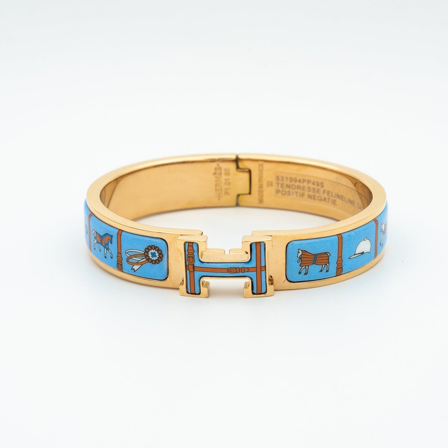 [Regal Jewels]H PINK GOLD BRACELET BLUE CERAMIC