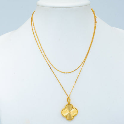 [Regal Jewels]CLOVER 25MM PEDANT NECKLACE GOLD