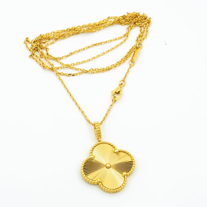 [Regal Jewels]CLOVER 25MM PEDANT NECKLACE GOLD
