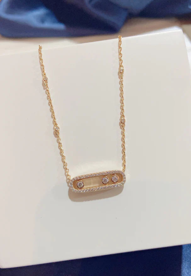[Regal Jewels] MK MOVE FULL DIAMOND NECKLACE