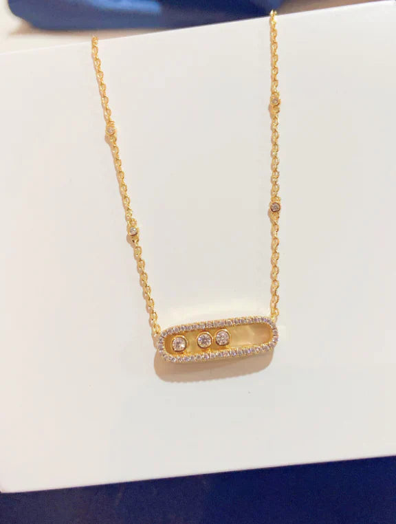 [Regal Jewels] MK MOVE FULL DIAMOND NECKLACE