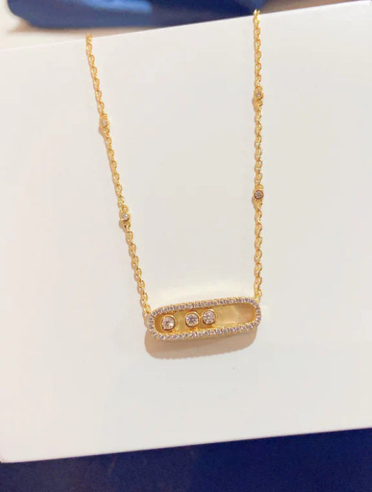 [Regal Jewels] MK MOVE FULL DIAMOND NECKLACE