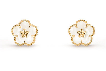 [Regal Jewels]LUCKY WHITE MOP EARRINGS