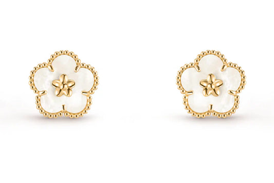 [Regal Jewels]LUCKY WHITE MOP EARRINGS