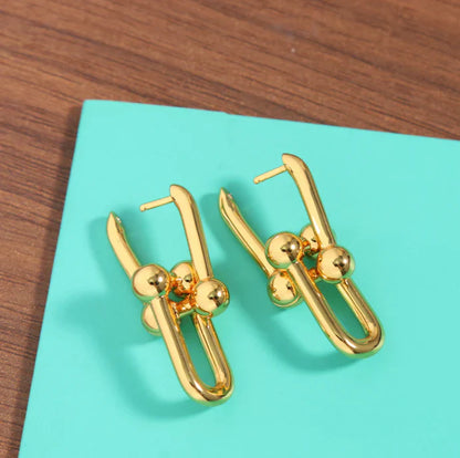 [Regal Jewels]TF HORSESHOE BUCKLE EARRINGS