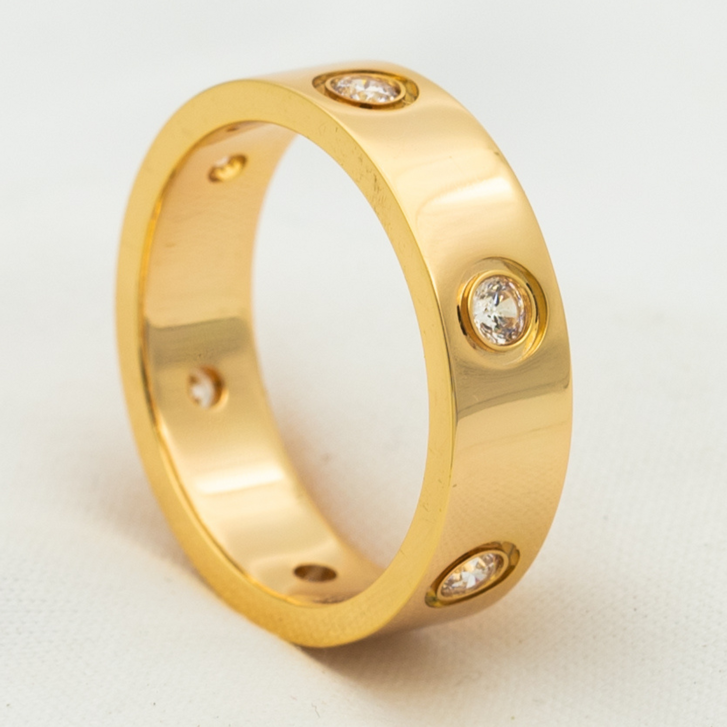 [Regal Jewels]LOVE RING 5.5MM 6 DIAMONDS PINK GOLD