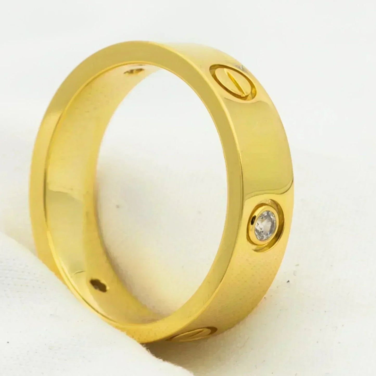 [Regal Jewels]LOVE RING 5.5MM 3 DIAMONDS GOLD