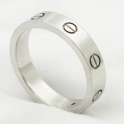 [Regal Jewels]LOVE RING 4MM 1 DIAMOND SILVER