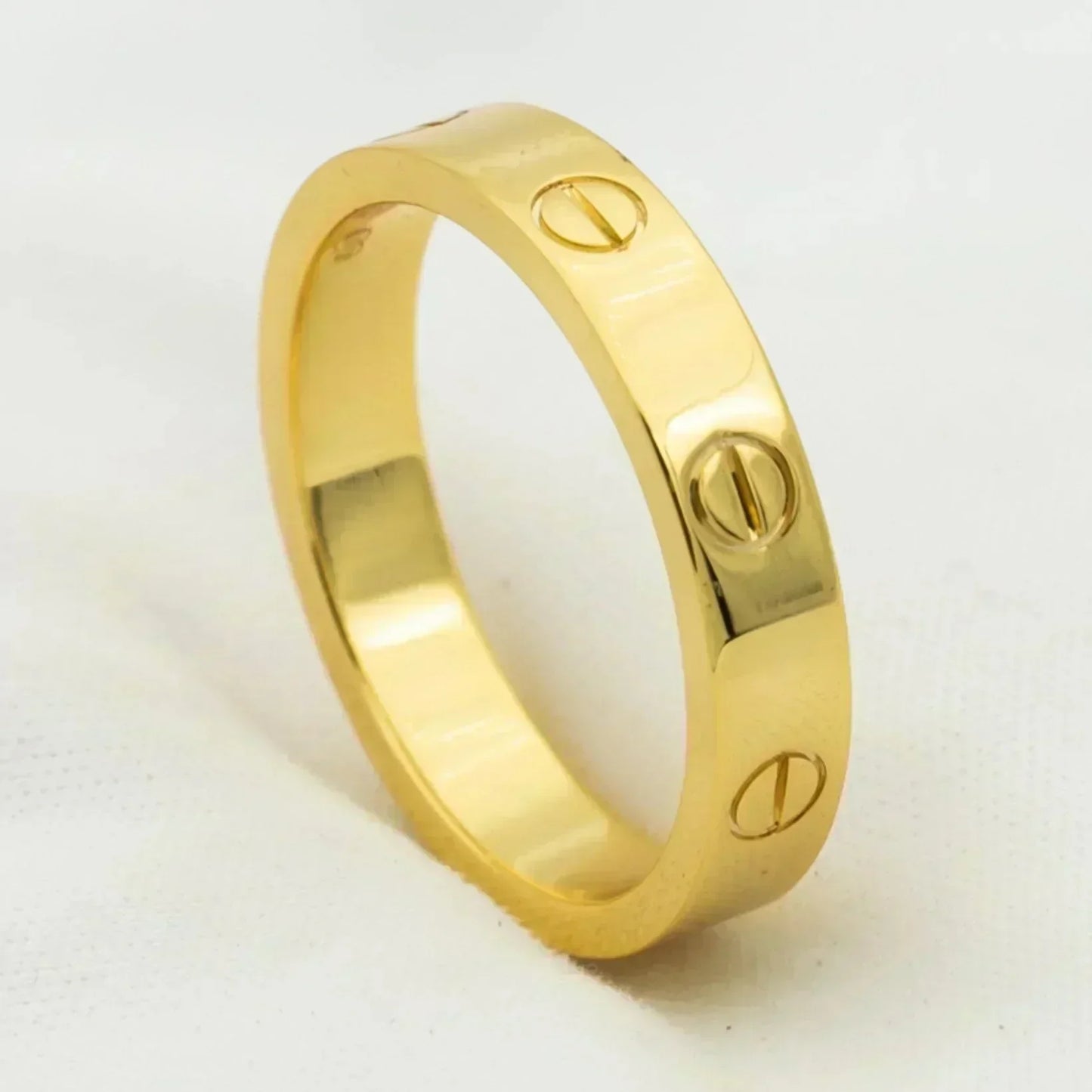 [Regal Jewels]LOVE RING 4MM 1 DIAMOND GOLD