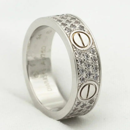 [Regal Jewels]LOVE RING 5.5MM DIAMONDS PAVED