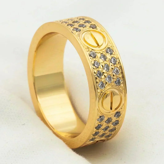 [Regal Jewels]LOVE RING 5.5MM DIAMONDS PAVED