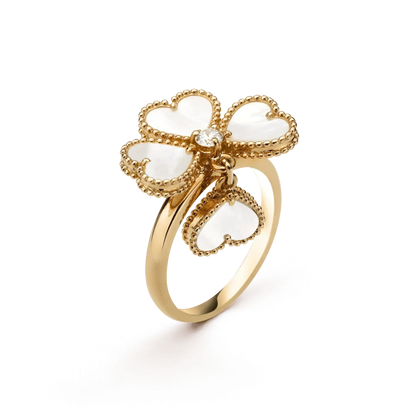[Regal Jewels]SWEET CLOVER WHITE MOP RING