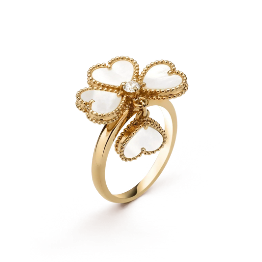 [Regal Jewels]SWEET CLOVER WHITE MOP RING