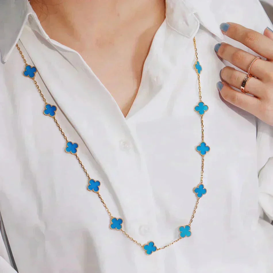 [Regal Jewels]CLOVER 20 MOTIFS TURQUOISE GOLD
