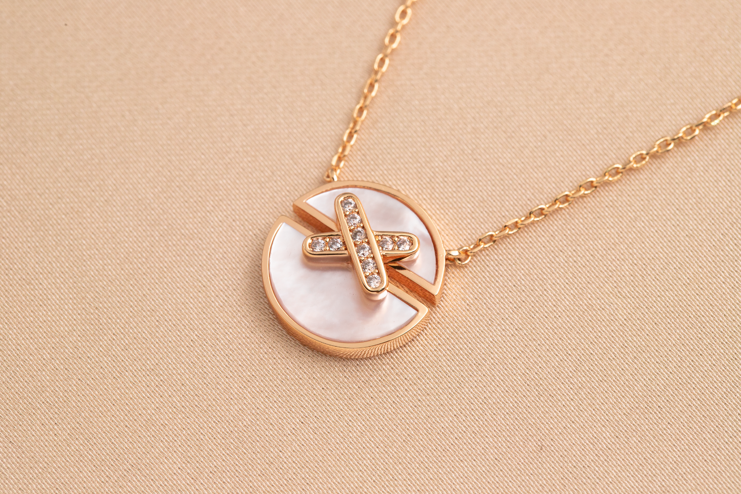 [Regal Jewels]JEUX DE PINK GOLD DIAMOND NECKLACE