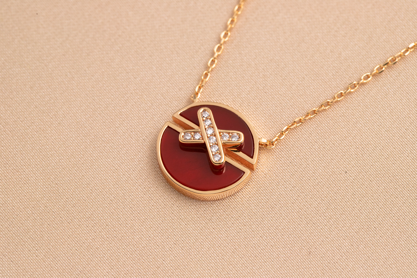 [Regal Jewels]JEUX DE PINK GOLD DIAMOND NECKLACE