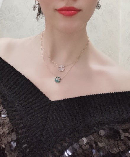 [Regal Jewels]JEUX DE PINK GOLD DIAMOND NECKLACE