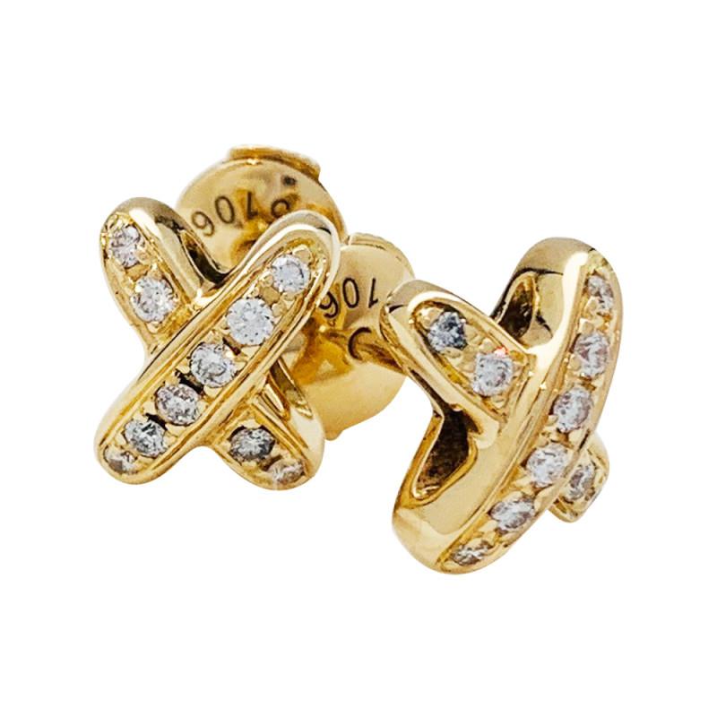 [Regal Jewels]JEUX DE GOLD DIAMOND EARRINGS