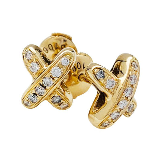 [Regal Jewels]JEUX DE GOLD DIAMOND EARRINGS
