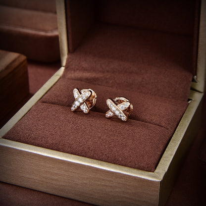 [Regal Jewels]JEUX DE GOLD DIAMOND EARRINGS