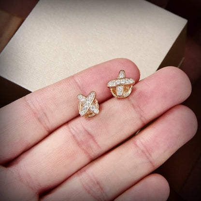 [Regal Jewels]JEUX DE GOLD DIAMOND EARRINGS