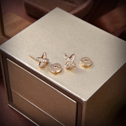 [Regal Jewels]JEUX DE GOLD DIAMOND EARRINGS
