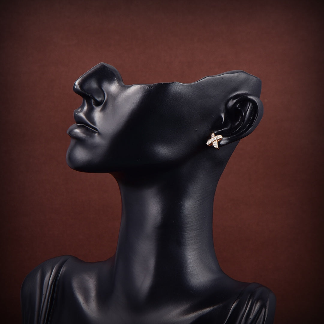 [Regal Jewels]JEUX DE GOLD DIAMOND EARRINGS
