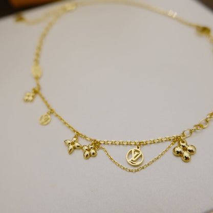 [Regal Jewels]BLOOMING SUPPLE NECKLACE BRASS